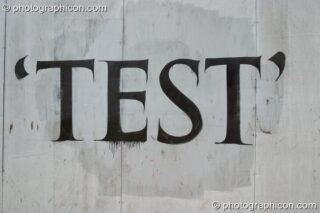 Words written on a wooden hording around a building site. London, United Kingdom. © 2004 Photographicon