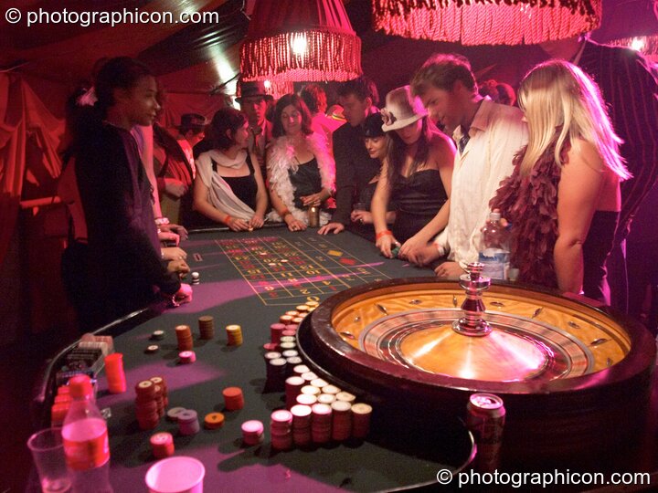 Weird scenes inside the casino at the Lost Vagueness Summer Party 2004. Lewes, United Kingdom. © 2004 Photographicon