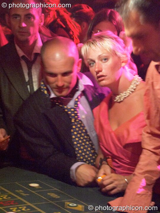 Weird scenes inside the casino at the Lost Vagueness Summer Party 2004. Lewes, United Kingdom. © 2004 Photographicon