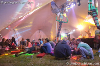 The Dragonfly decor insdie the chillout tent at Wing Makers Solstice 2005. Launceston, United Kingdom. © 2005 Photographicon