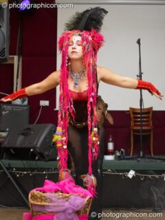 Kwalilox dances with Khan at the Save The World Club Burlesque Ball. Kingston upon Thames, United Kingdom. © 2005 Photographicon