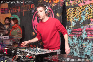 Disco Stu DJing in the Digital Disco space at Indigitous. London, United Kingdom. © 2006 Photographicon