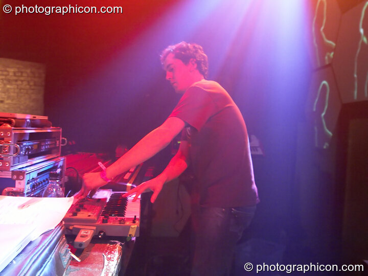 Simon Posford of Younger Brother in the main room at the Twisted Records Label Party. London, United Kingdom. © 2006 Photographicon
