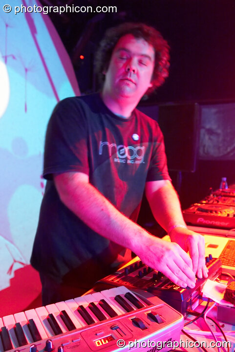 Ott in the ID Spiral space at the Twisted Records Label Party. London, United Kingdom. © 2006 Photographicon