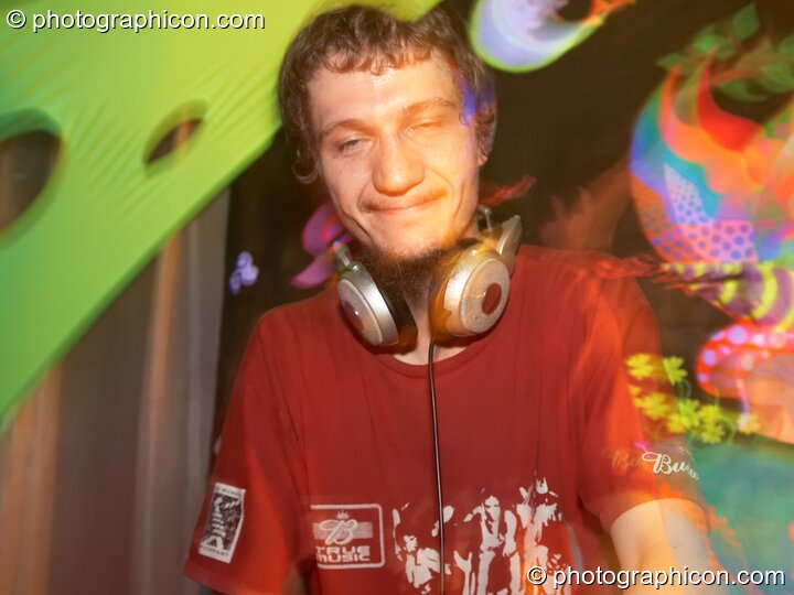 Kuba DJing in the Funky Beats Chillout at Chrysalid. London, United Kingdom. © 2006 Photographicon