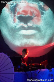 Braincell playing live to visual projections by Arc-i and Inside-Us-All in the Psychedelic Rollercoaster Room at Chrysalid. London, United Kingdom. © 2006 Photographicon