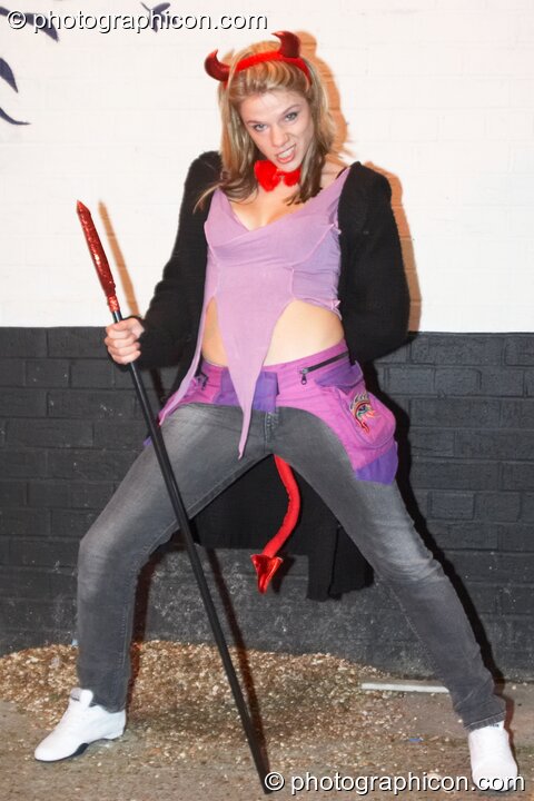 People who dress for the Halloween occasion at the Twisted Records 10th Birthday Party. London, United Kingdom. © 2006 Photographicon