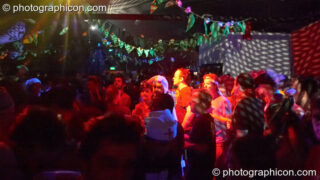 Dancing in the Tribe of Frog room at the Twisted Records 10th Birthday Party. London, United Kingdom. © 2006 Photographicon