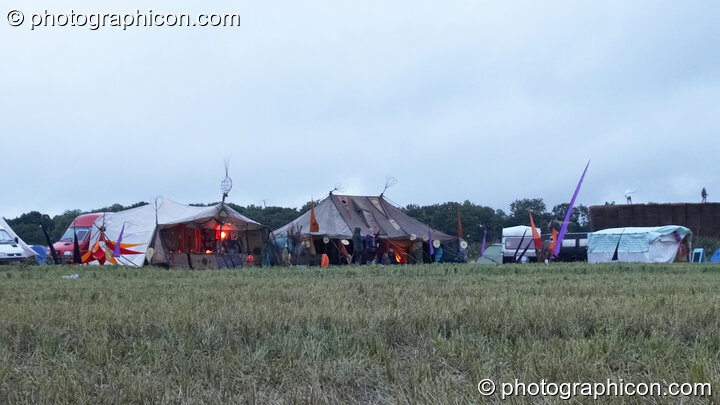 Cafe & stall tents at the Echo Festival. Overton, United Kingdom. © 2007 Photographicon