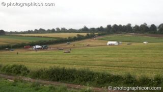 A view of the arena from a high vantage point at the Echo Festival. Overton, United Kingdom. © 2007 Photographicon