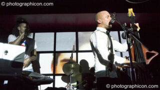 Subsource (Spin Out/Archangel^, UK) perform on the Main Stage with VJ projections by Inside-us-all at Future Music Vol. 1. London, United Kingdom. © 2007 Photographicon
