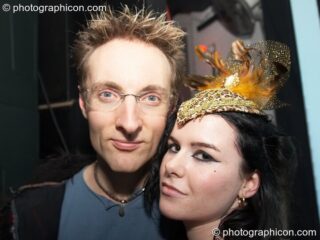 Daniel and Launa at Dave Green's birthday party. London, United Kingdom. © 2007 Photographicon