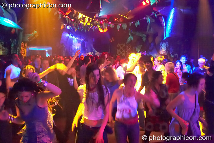 Dancers in the Liquid Records & Tribe of Frog room at Alpha Omega. London, United Kingdom. © 2008 Photographicon