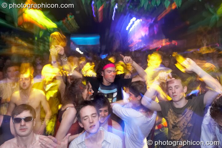 Dancers in the Liquid Records & Tribe of Frog room at Alpha Omega. London, United Kingdom. © 2008 Photographicon