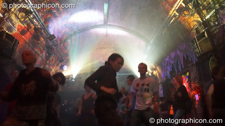 Dancers in the Dakini Records & Gandalf's Garden Party room at Alpha Omega. London, United Kingdom. © 2008 Photographicon