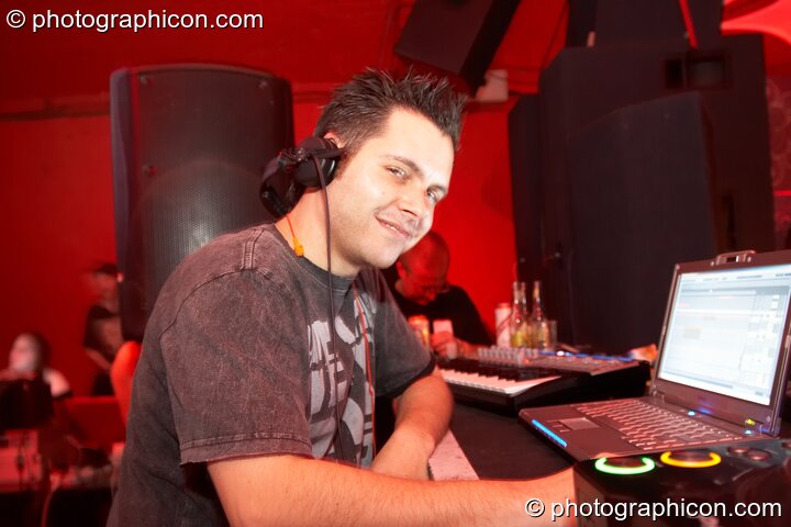 Yoni Oshrat of Ace Ventura (Iboga, IL) perfoms on the Furthur Project & Crystal Yamantaka stage at Alpha Omega. London, United Kingdom. © 2008 Photographicon