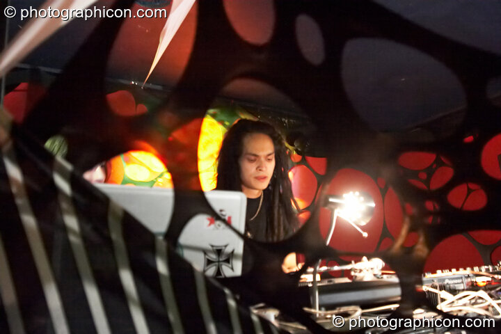 Nagual Sound Experiment (Liquid Records / Blood Tribe Records) v.s Screenager (Blood Tribe Records) perform in the Bass Addicts Room at Future Music. London, United Kingdom. © 2008 Photographicon