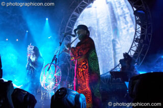Raja Ram performs on flute with Shpongle at Shpongle Live in Concert. London, United Kingdom. © 2008 Photographicon