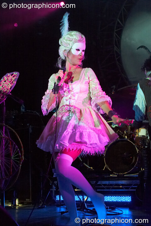 Michele Adamson performs in costume on vocals with Shpongle at Shpongle Live in Concert. London, United Kingdom. © 2008 Photographicon