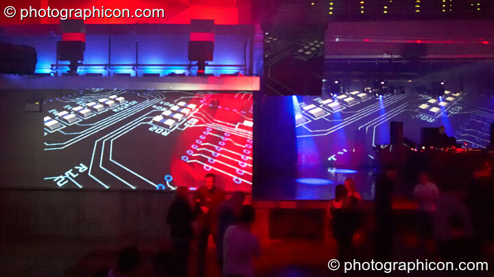 The Pixel Addicts immersive video and lighting system in action at Fabric's Matter nightclub. London, United Kingdom. © 2008 Photographicon