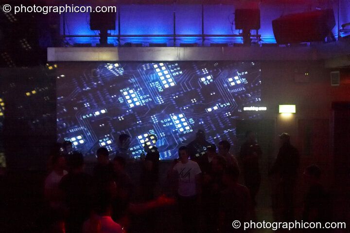 The Pixel Addicts immersive video and lighting system in action at Fabric's Matter nightclub. London, United Kingdom. © 2008 Photographicon