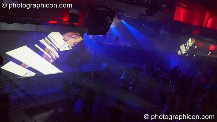 The Pixel Addicts immersive video and lighting system in action at Fabric's Matter nightclub. London, United Kingdom. © 2008 Photographicon