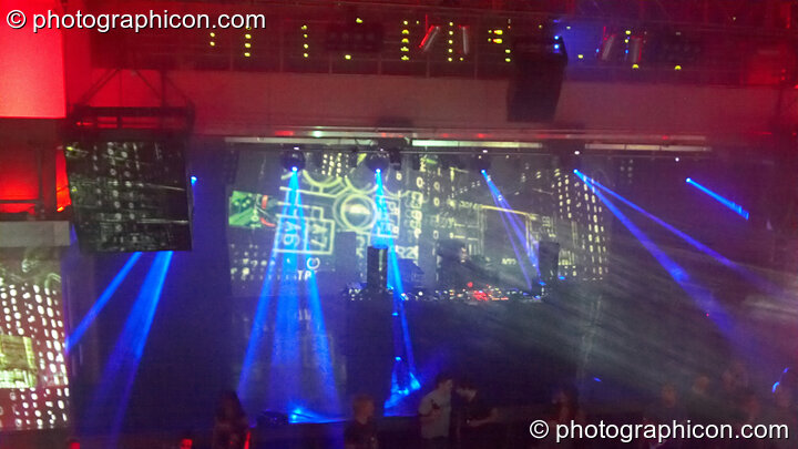 The Pixel Addicts immersive video and lighting system in action at Fabric's Matter nightclub. London, United Kingdom. © 2008 Photographicon