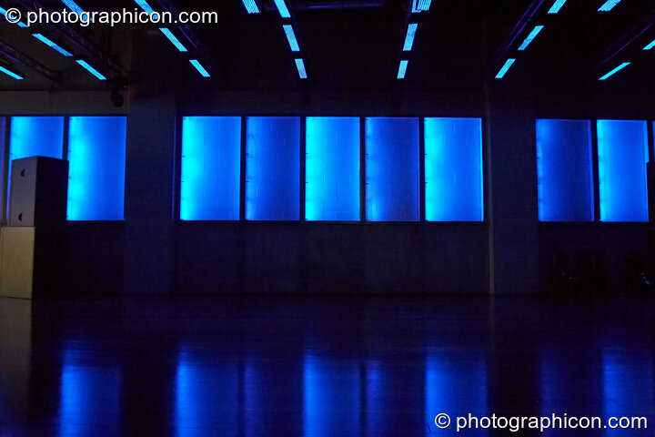 Lighting installation in Room 2 at Fabric's Matter nightclub. London, United Kingdom. © 2008 Photographicon