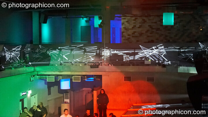 The Pixel Addicts immersive video and lighting system in action at Fabric's Matter nightclub. London, United Kingdom. © 2008 Photographicon