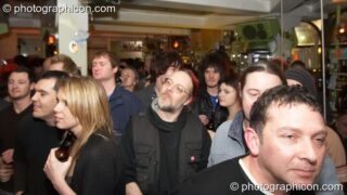 The audience dance to Eat Static performing live at the inSpiral Lounge in London. London, United Kingdom. © 2009 Photographicon