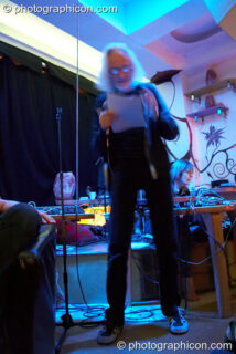 Daevid Allen reads from "Gong Dreaming 2" at Gong Poesy Electrique at inSpiral Lounge 21/08/2009. London, United Kingdom. © 2009 Photographicon