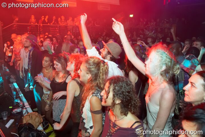 The audience appreciate Zion Train performing on the Skandalous! stage at Electric Circus / Circus2Gaza. London, United Kingdom. © 2009 Photographicon