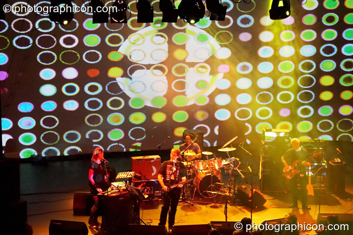 The Steve Hillage Band perform at the Kentish Town Forum, with visual projections by ColourSound. London, United Kingdom. © 2009 Photographicon