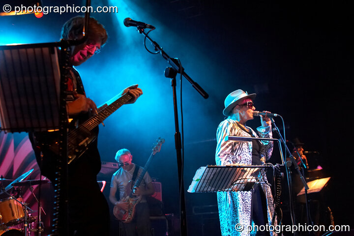 Steve Hillage, Mike Howlett, and Gilli Smyth of Planet Gong perform at the Kentish Town Forum. London, United Kingdom. © 2009 Photographicon
