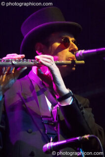 Theo Travis of Planet Gong performs at the Kentish Town Forum. London, United Kingdom. © 2009 Photographicon
