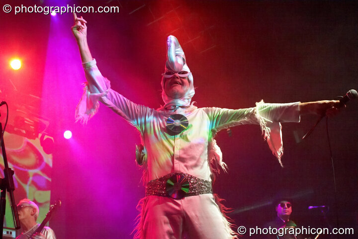 Daevid Allen of Planet Gong performs at the Kentish Town Forum. London, United Kingdom. © 2009 Photographicon