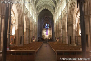 Southwark Cathedral when empty - soon to be the stage setting for the Southwark Mysteries 2010. London, United Kingdom. © 2010 Photographicon