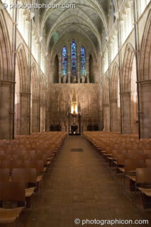 Southwark Cathedral when empty - soon to be the stage setting for the Southwark Mysteries 2010. London, United Kingdom. © 2010 Photographicon