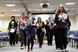 A community-cast workshop in preparation for The Southwark Mysteries 2010. London, United Kingdom. © 2010 Photographicon