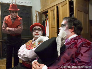 Backstage during a theatrical performance of The Southwark Mysteries 2010. London, United Kingdom. © 2010 Photographicon