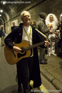 John Constable sings in the street at The Halloween of the Cross Bones XIII. London, United Kingdom. © 2010 Photographicon