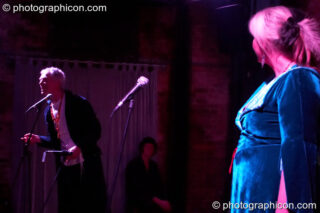 John Constable (as Jon Crow) and Michelle Watson (as The Goose) perform extracts from The Southwark Mysteries at Halloween of the Cross Bones XIII. London, United Kingdom. © 2010 Photographicon