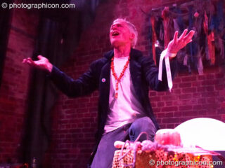 John Constable (as Jon Crow) performs extracts from The Southwark Mysteries at Halloween of the Cross Bones XIII. London, United Kingdom. © 2010 Photographicon