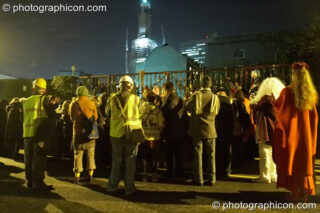 Participants honour The Goose and her outcast dead outside the gates of the old Cross Bones graveyard at The Halloween of the Cross Bones XIII. London, United Kingdom. © 2010 Photographicon