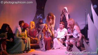 Women modelling for an ethical fashion show in the IDspiral space at the Synergy Project. London, United Kingdom. © 2005 Photographicon