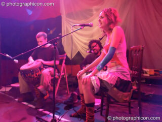 Unamed band in the Interdimensional Circus space at the Synergy Project. London, United Kingdom. © 2005 Photographicon