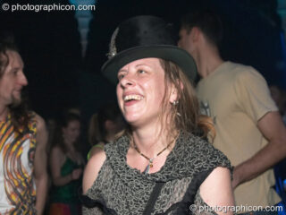 Lady in top hat at The Synergy Project. London, United Kingdom. © 2005 Photographicon