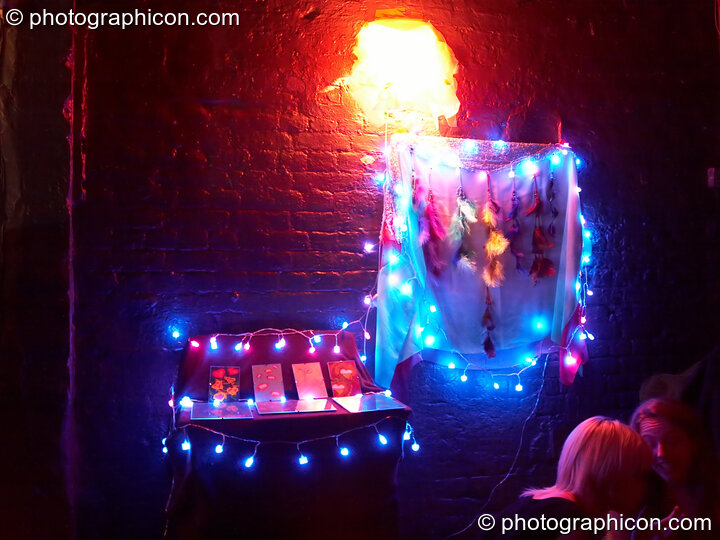 A wall mounted exhibition in blue at The Synergy Project. London, United Kingdom. © 2006 Photographicon