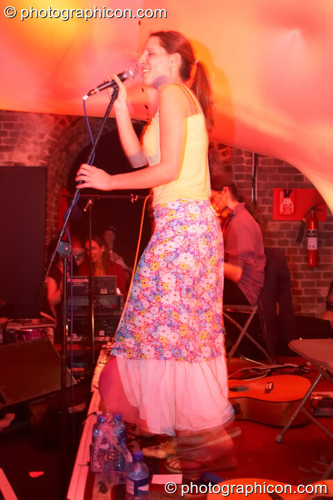 Martha Tilston with The Woods on the Small World Stage at The Synergy Project. London, United Kingdom. © 2006 Photographicon