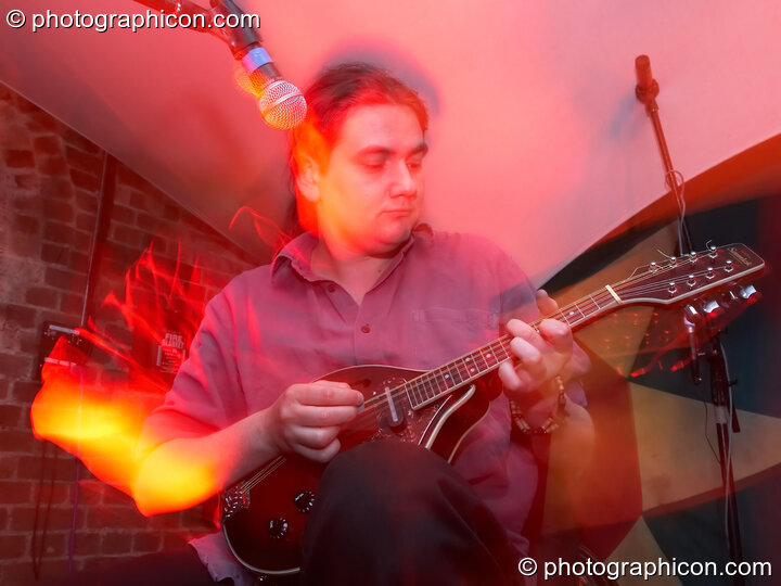 Tim Cotterell of Martha Tilston and The Woods on the Small World Stage at The Synergy Project. London, United Kingdom. © 2006 Photographicon